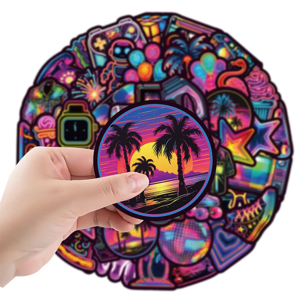 10/30/50/Pcs Neon Cool Graffiti Stickers Esthetische Diy Laptop Telefoon Bagage Auto Gitaar Koelkast Waterdichte Stickers