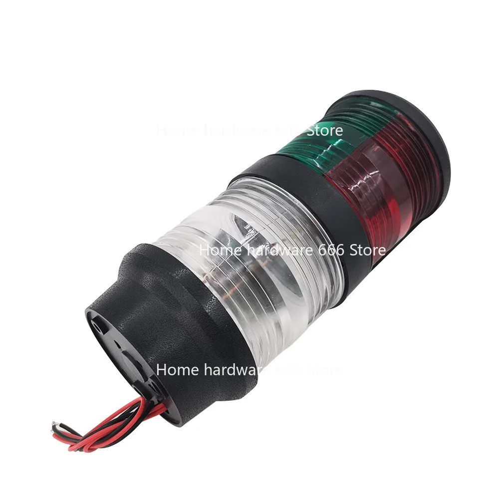 ملحقات اليخوت البحرية LED حلقة الضوء الملاحة البحرية طبقة مزدوجة مصباح إشارة ليلة الاتصال ضوء مرساة الملحقات #4