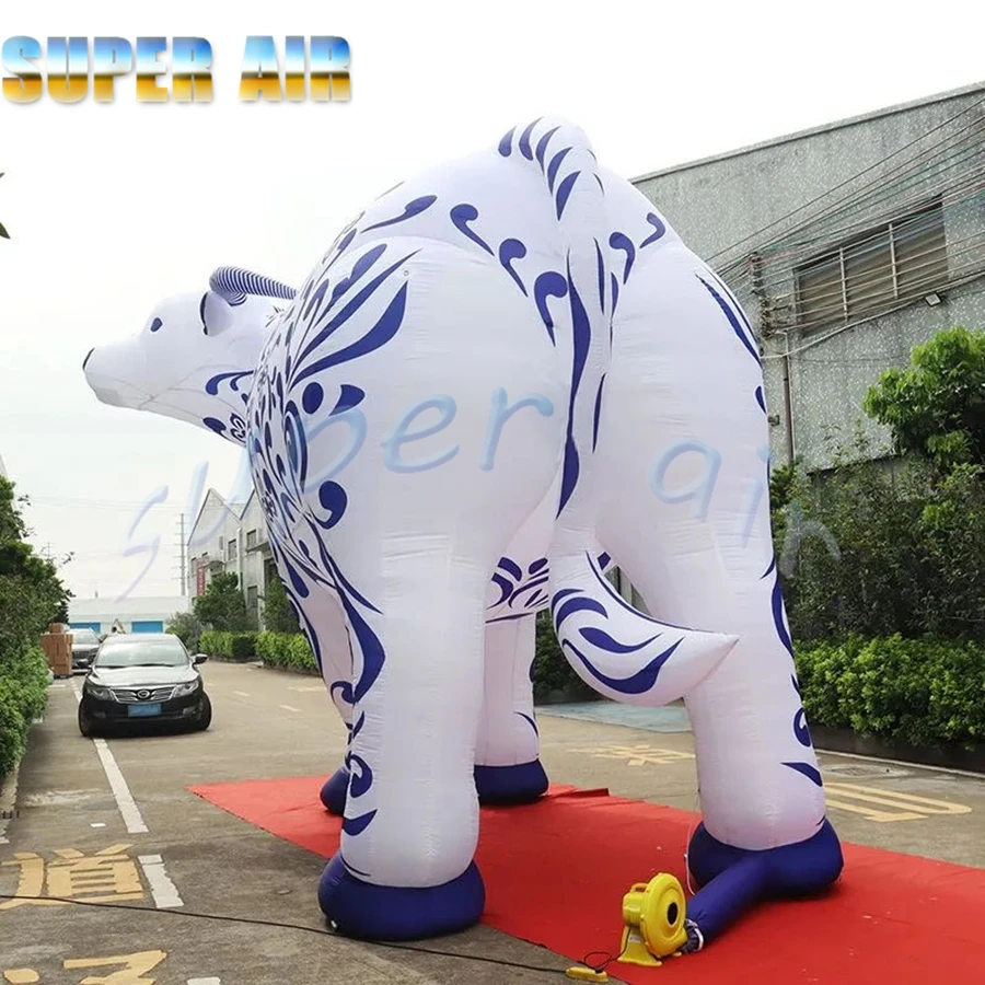 Super Air 8m Höhe Outdoor riesige aufblasbare Tier Bull Ballons Inflation Cartoon Kuh Modelle für Veranstaltungen