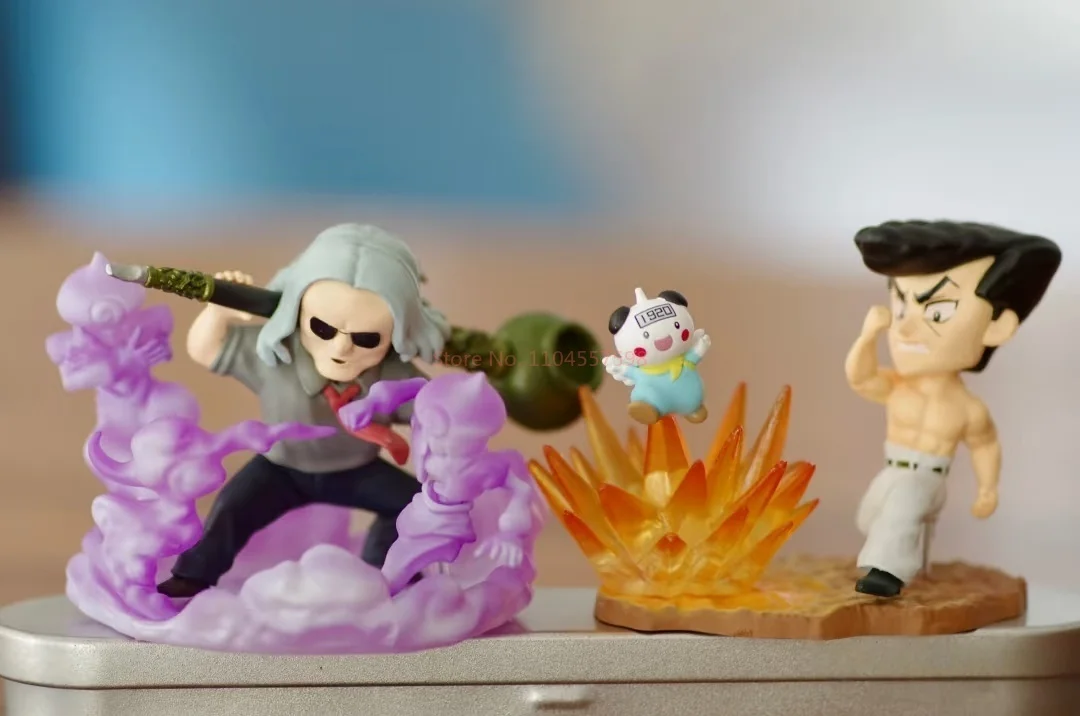 Escritorio Hunter X Hunter 4 escena en miniatura Rement comida juego comida de imitación juguetes modelo muñecas escritorio marea juego caja ciega 6 tipos