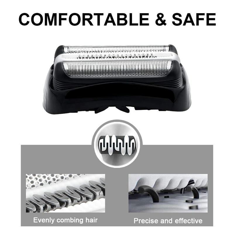 Substituição da cabeça do shaver para Braun 32B série 3, 301S, 310S, 320S, 330S, 340S, 360S, 380S, 3000S, 3020S, 3040S, S 3080, 10X