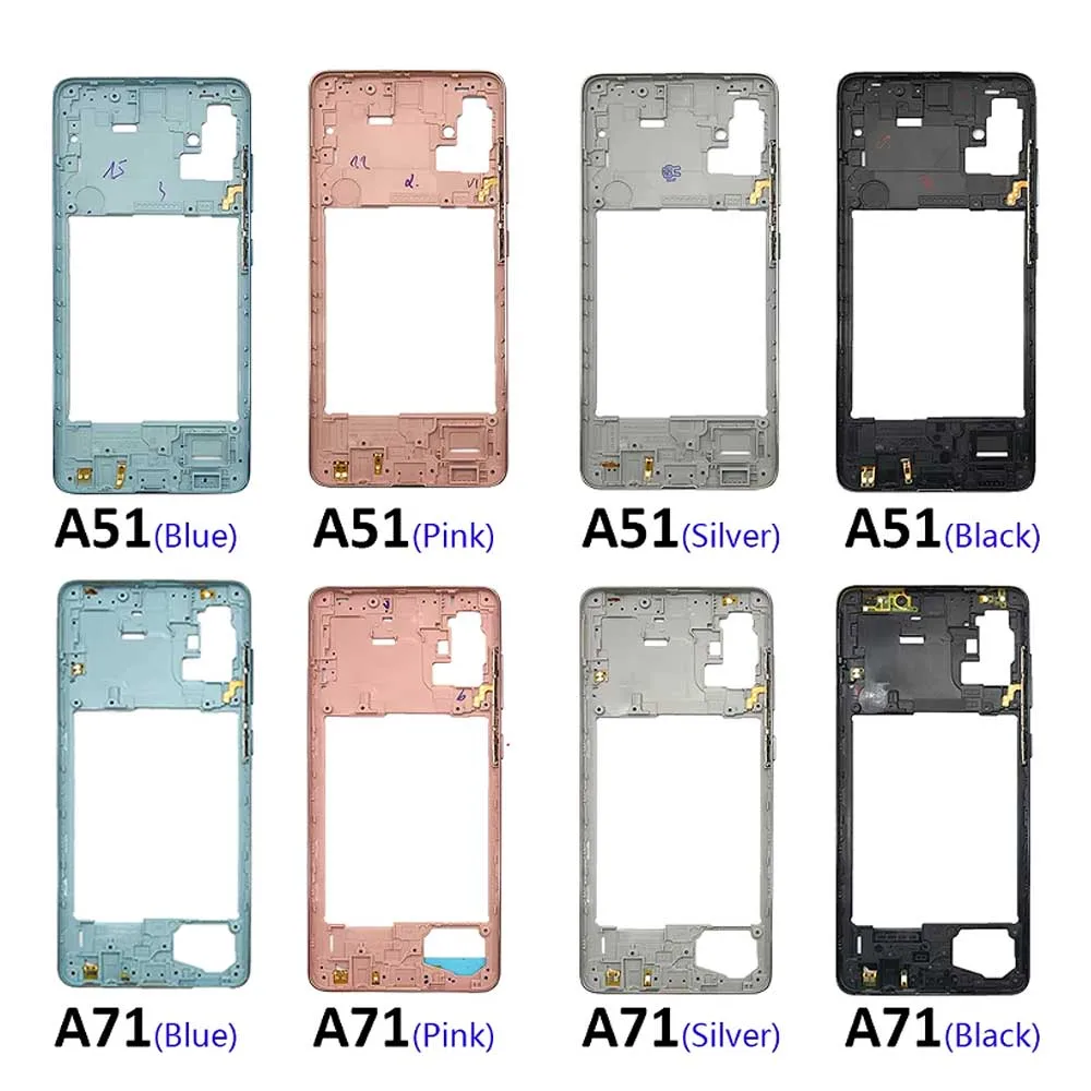 New Housing Middle Frame Bezel Middle Plate Cover For Samsung A31 A41 A51 A71 Repair Parts