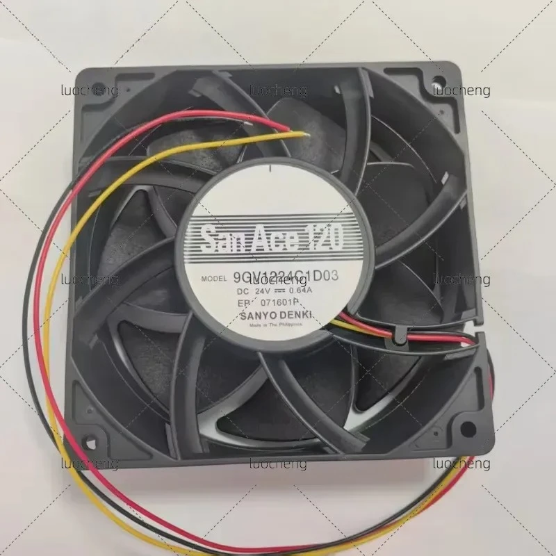 For SANYO 9GV1224C1D03 DC24V 064A 12cm Three Wire Frequency Converter Cooling Fan