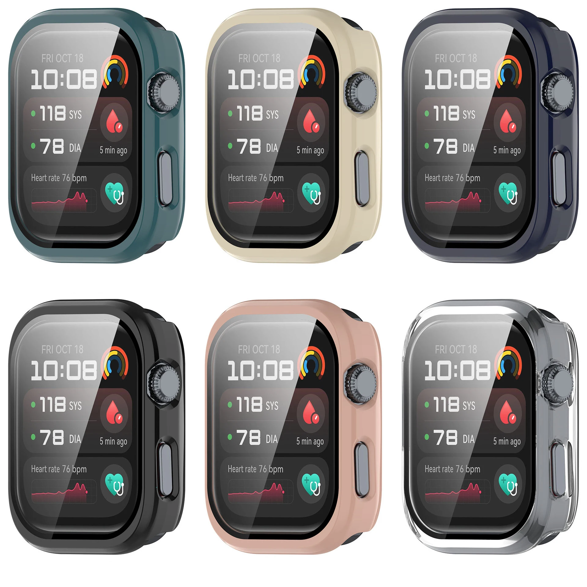 Película protetora de tela de vidro com borda dura, capa completa para smartwatch, para huawei watch d2, acessórios de capa protetora