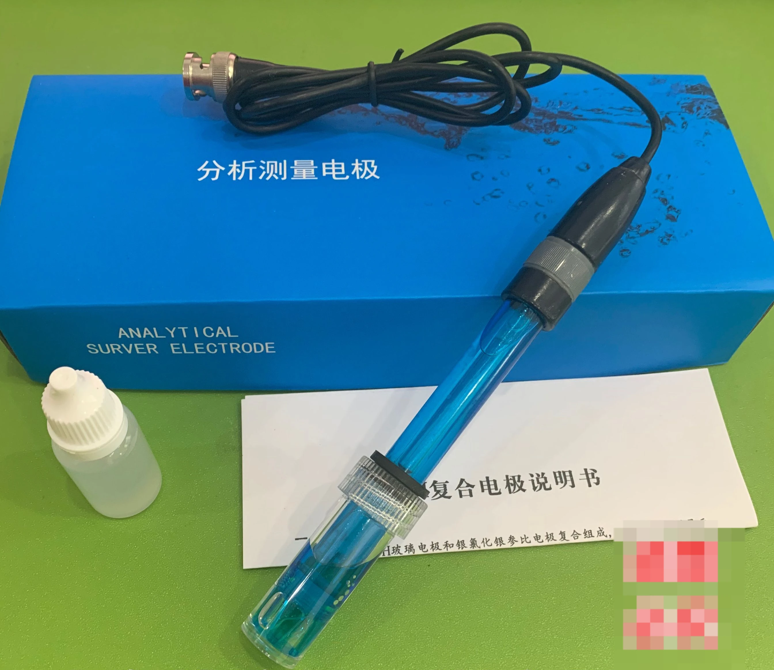 Shanghai Yue Magnetic e-201-c-9 type PH composite electrode can be filled with liquid