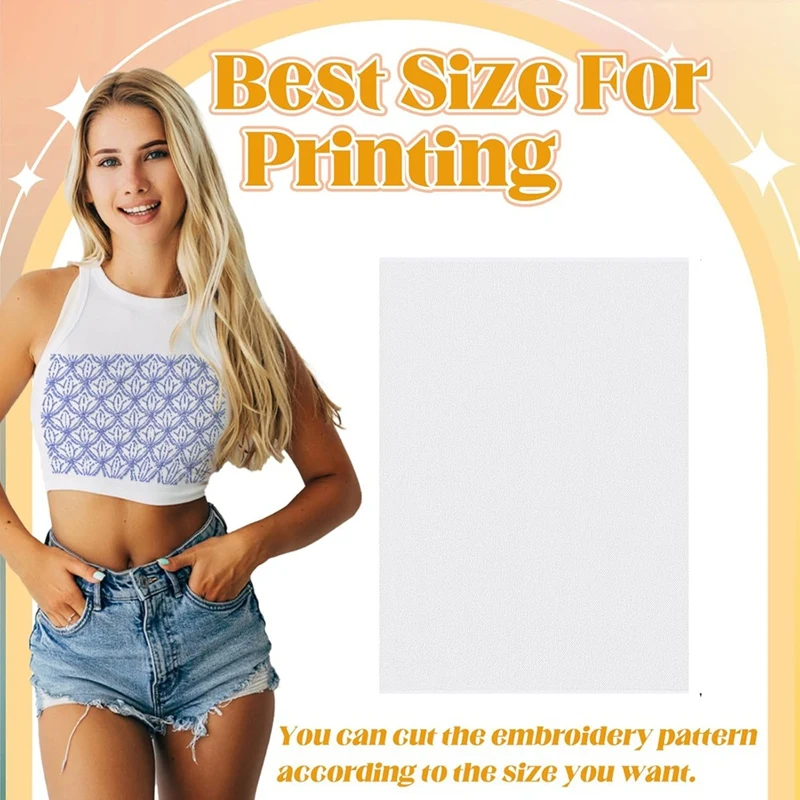 Stabilisateur de broderie soluble dans l'eau, broderie à la machine, couture à la main, motifs, complet, 20 pièces, 8,3x11,7 pouces