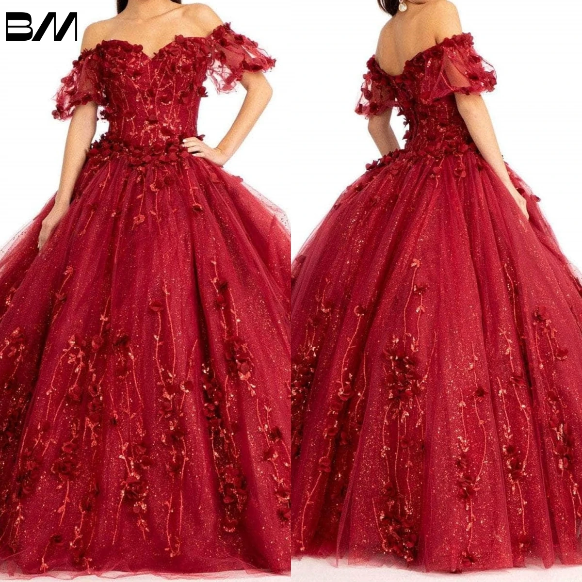 Vestidos De 15 quinceasenera Full Length Hem Quinceanera Dress 2023 abiti da Cocktail floreali Vestidos De Baile Sweetheart Ball Gown