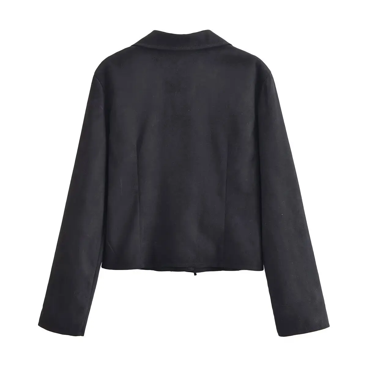 2025 nuovo stile invernale bella e bella camicia slim con scollo a V a maniche lunghe effetto scamosciato camicia con lacci per le donne