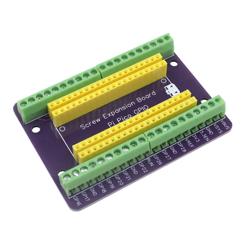 

1 комплект для Raspberry Pi PICO GPIO Плата расширения Picow Terminal GPIO интерфейсный модуль фиолетовый (сварной)