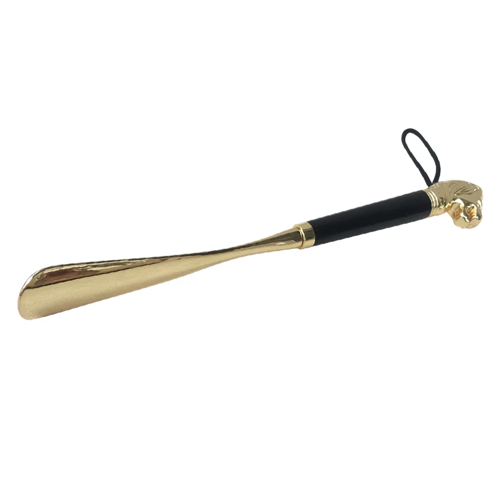 1Pcs Lion Head Shoehorn Long Handle Metal Durable Lightweight Shoe Horn Tool for Seniors Pregnancy Back Relief Shoe Lifter