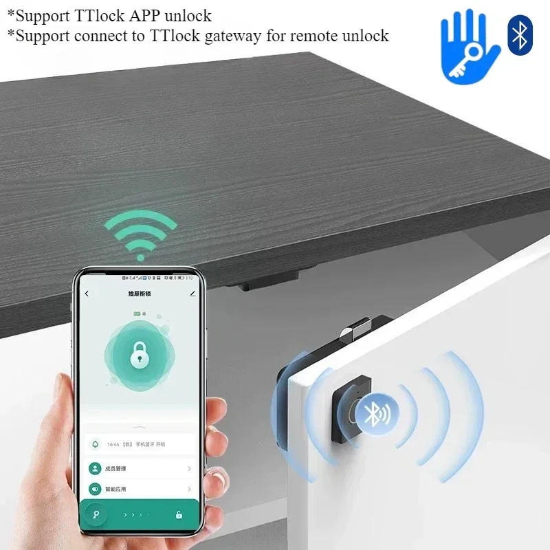 

TTlock Bluetooth умный замок с отпечатками пальцев биометрический замок для ящика TTlock разблокировка приложения умный дверной замок для ящика шкафа гардероба