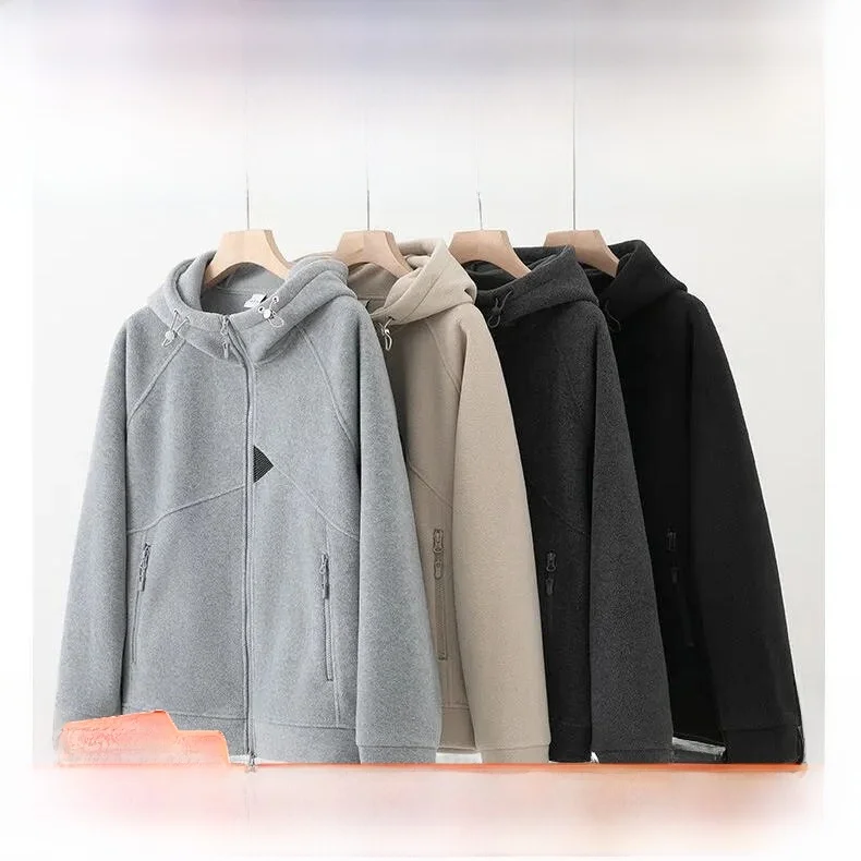 

Thiened 3D Tailored Fce Jaet for Men Outdoor Warmth e Label Series Autumn Winter Hooded Zipper Closure Stand...