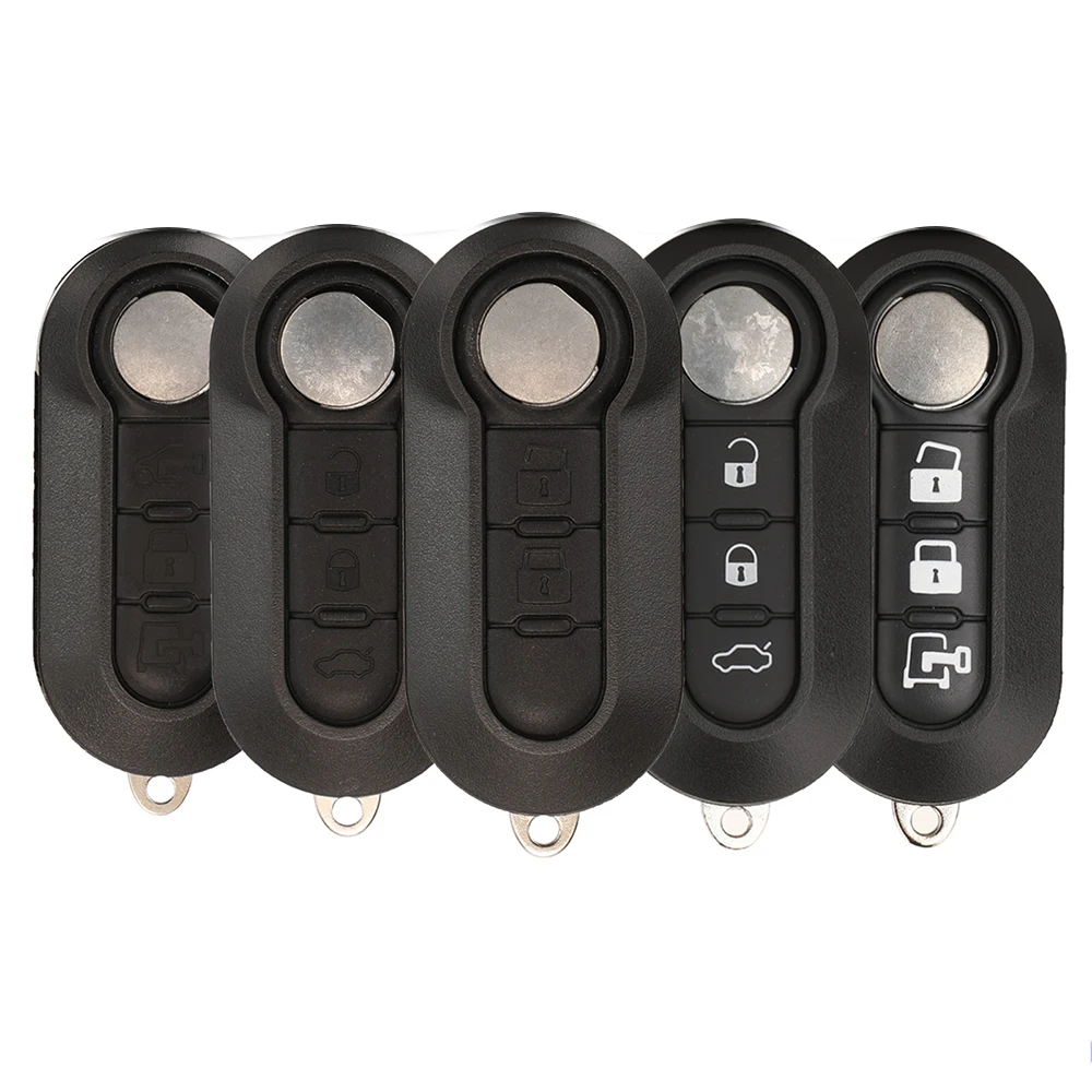 

jingyuqin New Remote Key Case Shell For Fiat 500 Panda Punto Bravo Doblo Peugeot Boxer Citroen Relay Ducato Lancia Musa