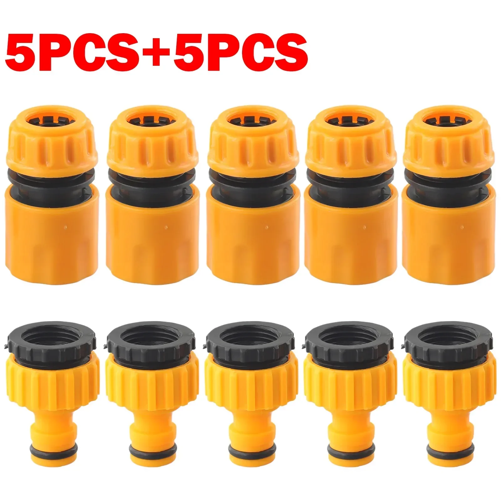 10pcs 3/4 & 1/2 Inch Graden Hose Water Tap Connector Threaded Hose Faucet Adapter Quick Connect Fitting Simple Installation