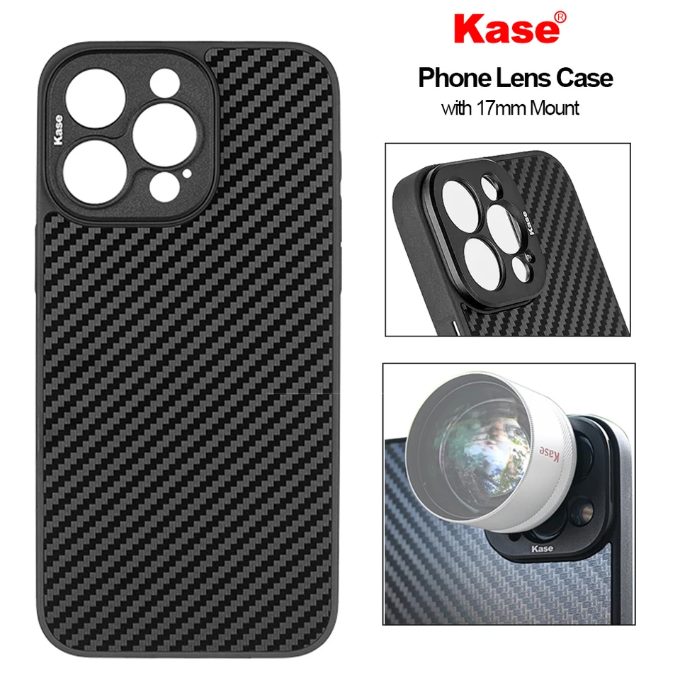 

Kase Phone Lens Case Holder with 17mm Thread Mount for iPhone 13 14 15 16 Pro Max and M17 External Phone Lens