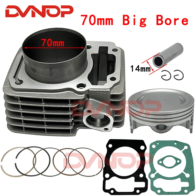 

70mm big bore Motorcycle Cylinder Kit For Honda XR150 CBF150 Upgrade CBF185 CBF200 XR200 Modified Engine Parts
