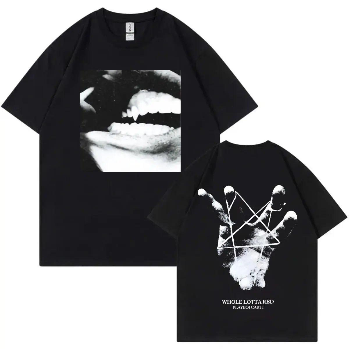 

Rapper Playboi Carti Whole Lotta Red Album Merch T Shirt Men Women Vintage Fashion Hip Hop T-shirt Casual Loose Cotton T-shirts