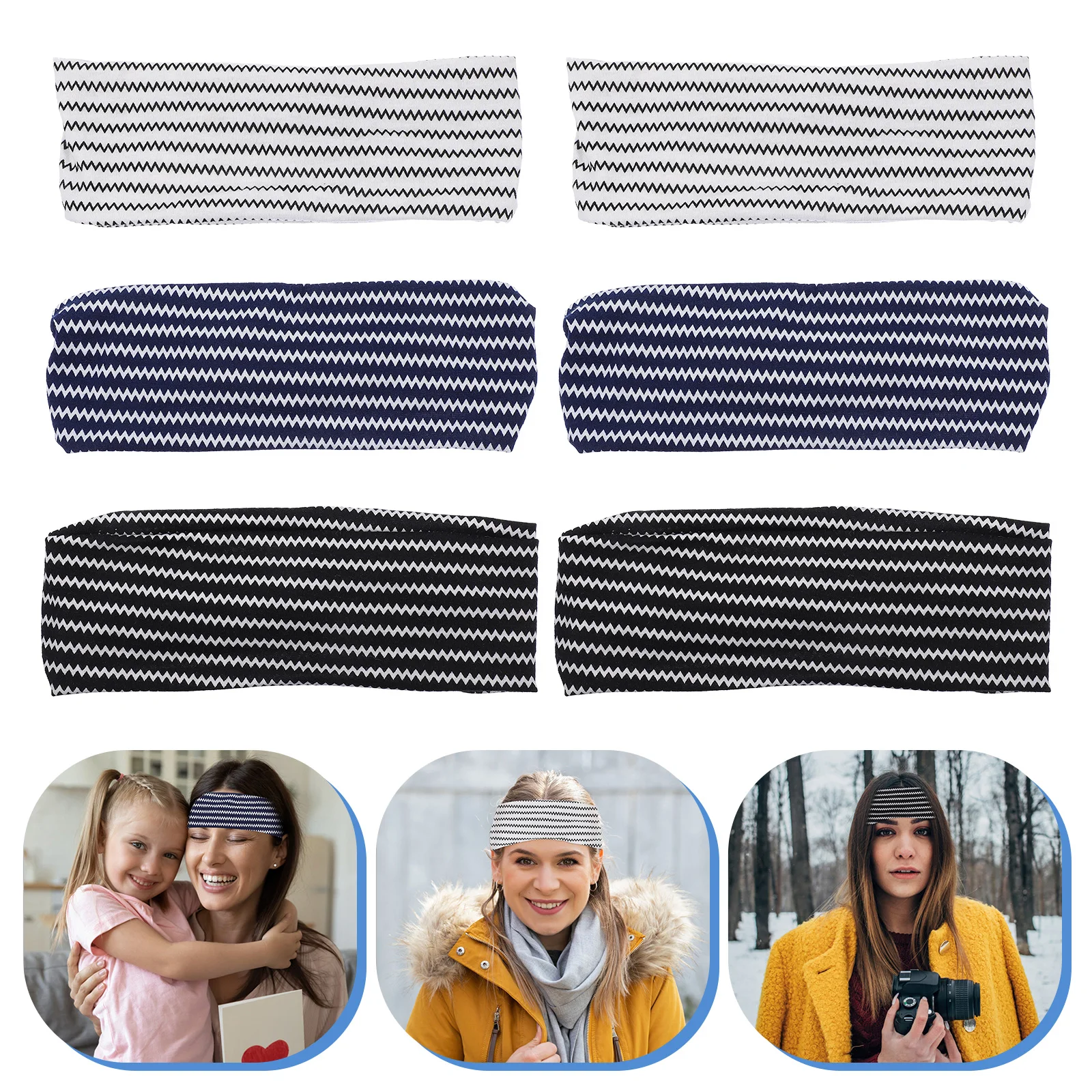 

6pcs Sports Yoga Headbands Women Running Headbands Hair Accessories Lightweight Durable Comfortable For Outdoor Exercise