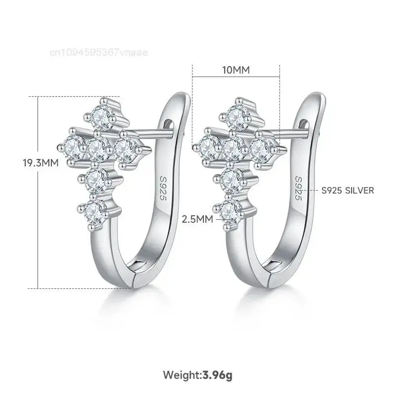 

Women's Hoop Earrings 14K Gold Plated S925 Sterling Silver Moissanite Brilliant Cut D Grade 0.72CT GRA Certified Trendy J&C