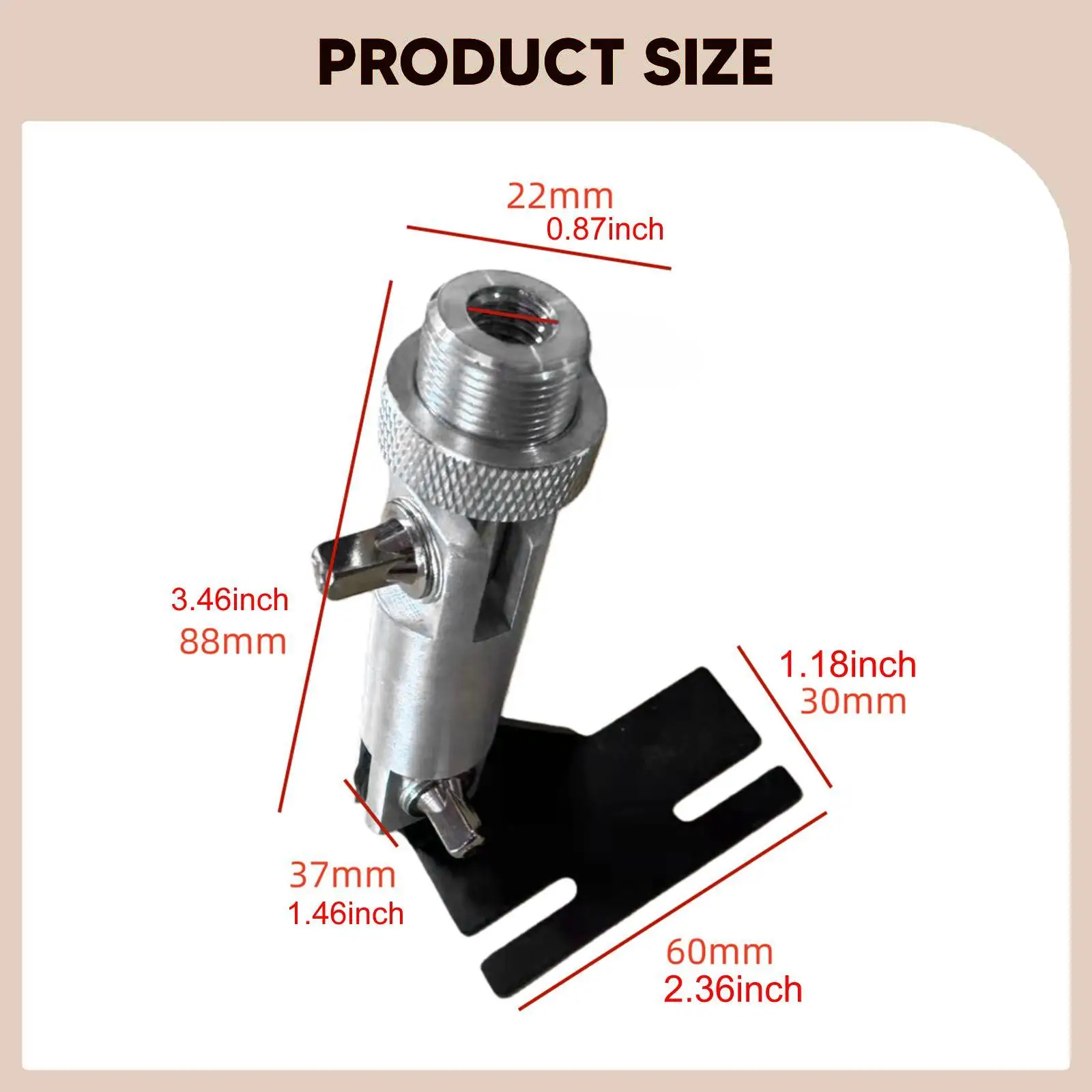 Drum Microphone Mount Adjustable Internal Clamp Durable Aluminum Alloy Drum Soundproof Booth Gear for Bass Drum Electric Set