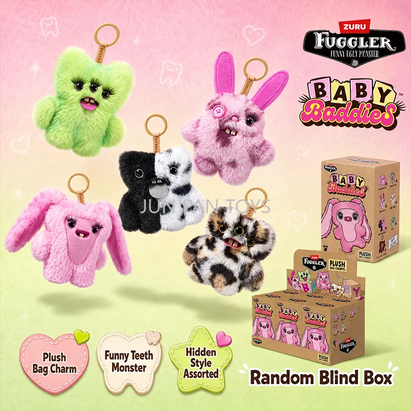 Original Fuggler Baby Baddies Blind Keychain Box 5 Inch Soft Plush