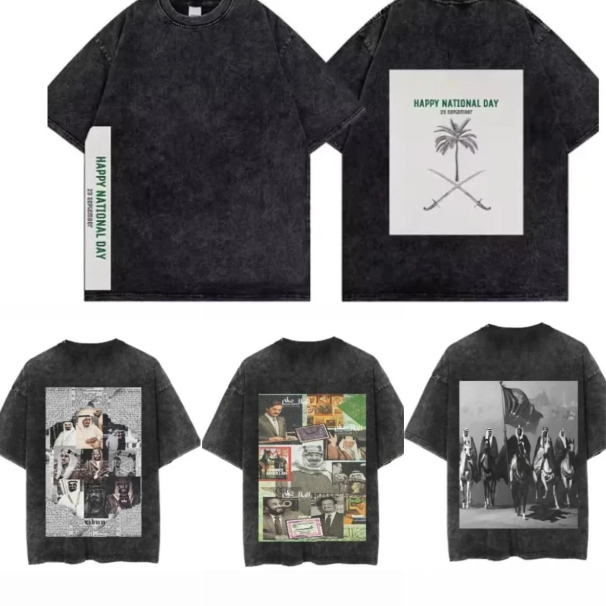 Saudi-Arabien Gedruckt T-shirt Vintage Gewaschen Übergroßen Y2k T-shirts Herren Mode Weiblich Männlich Kleidung Streetwear Harajuku Top T