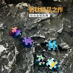 EDC Titanium Alloy  Beads A Kinife Pendant Paracord Outdoor Puzzle Decorations Necklace Bracelet Camping Gear EDC Tools