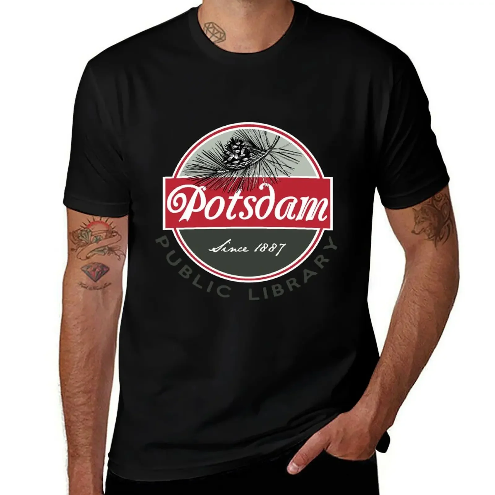 Potsdam Public Library Logo T-Shirt baggy shirts shirts graphic tee oversizeds cute tops funny t shirts men