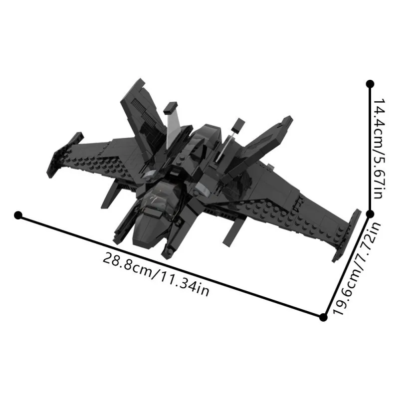 MOC 386 PCS Film Opvouwbare Wing Fighter Technische Bouwstenen Model Educatief DIY Montage Speelgoed Voor Kinderen Kerstcadeaus