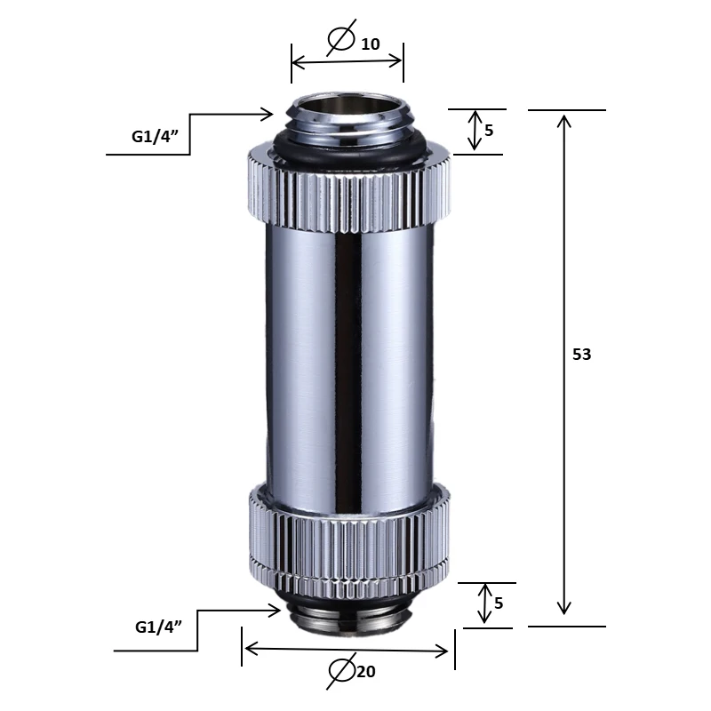 Shyrrik conectores rotativos G1/4 'Macho a macho/16-21mm 22-31mm 41-69mm cobre SLI Ajuste de refrigeración por agua