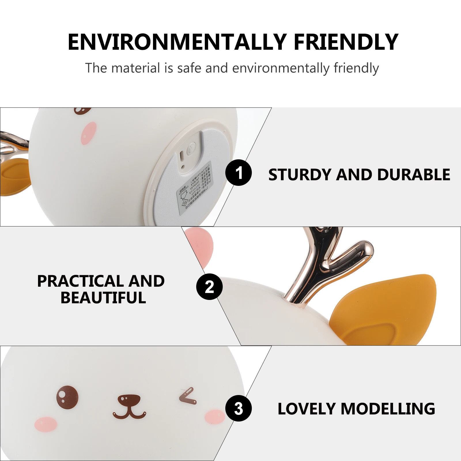 

Cute Deer Shape For Toddler Color Changing Usb Light Portable Glow Lamp Decoration Gift Teens Animal Deer