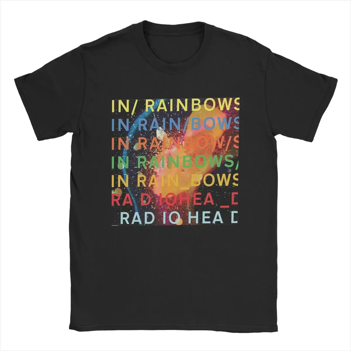 Radiohead Rock Band Men's T Shirt Creative Tee Shirt Short Sleeve O Neck T-Shirts Pure Cotton Plus Size Clothes