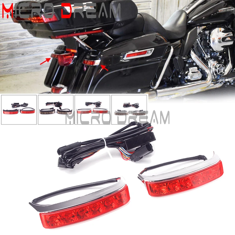 

LED Saddlebag Brake Lamp Turn Signals Taillight For Harley Road King Electra Glide Ultra CVO Limited Street Glide FLTRX 14-20