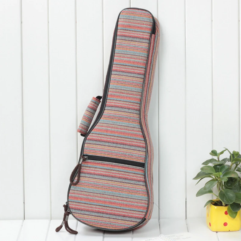 Custodia per Ukulele custodia per tenore da concerto Soprano 21 23 24 26 pollici Ukelele Stripe Mini accessori per chitarra parti Gig