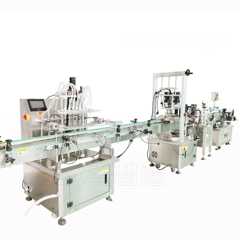 Automatic liquid filling line 8 heads simple disinfectant filling and capping machine