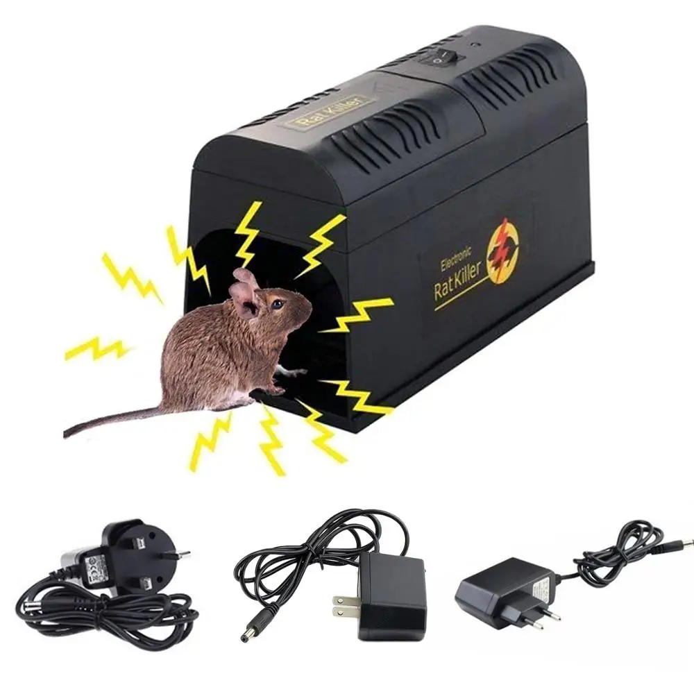 Behogar Electric Shock Mouse Mice Rat Rodent Trap Cage Killer Zapper Reject Rejector For Serious Pest Control EU US UK Plug