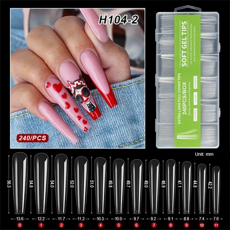 Wearing Armor Simple Manual Transparent False Nails The New Nail Patch Long Super Long Nail Art Finished False Nails Miss