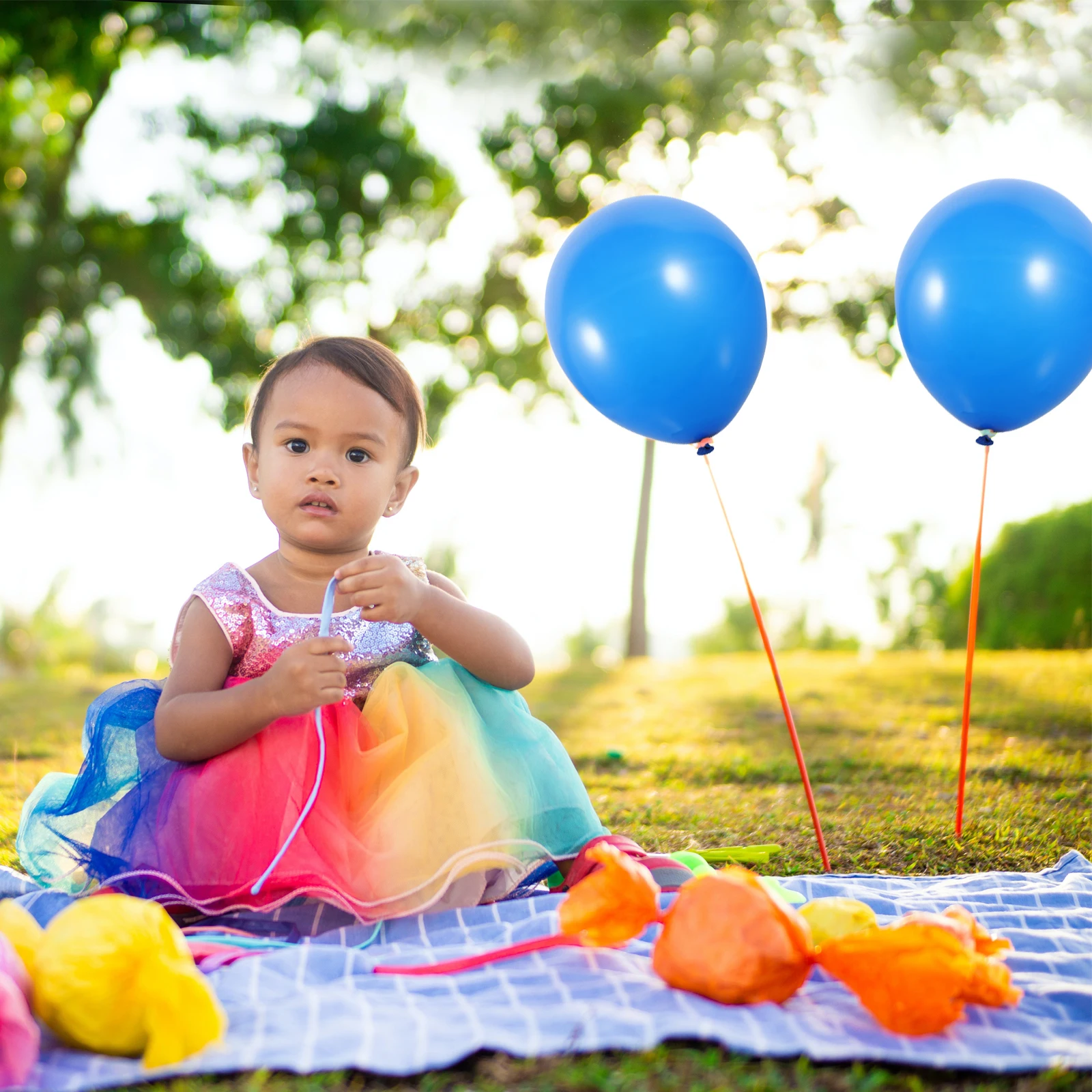 

50 Pcs Balloons Bulk Decorative Birthday Blue Wedding Kit Decorations For Reception
