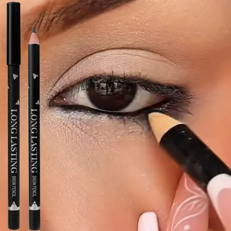 Wodoodporny Czarny Brązowy Eyeliner w Płynie Microblading Kredka do Brwi Trwały Matowy Tatuaż Brwi Makijaż Tint do Brwi Poprawiający Wygląd Kosmetyk