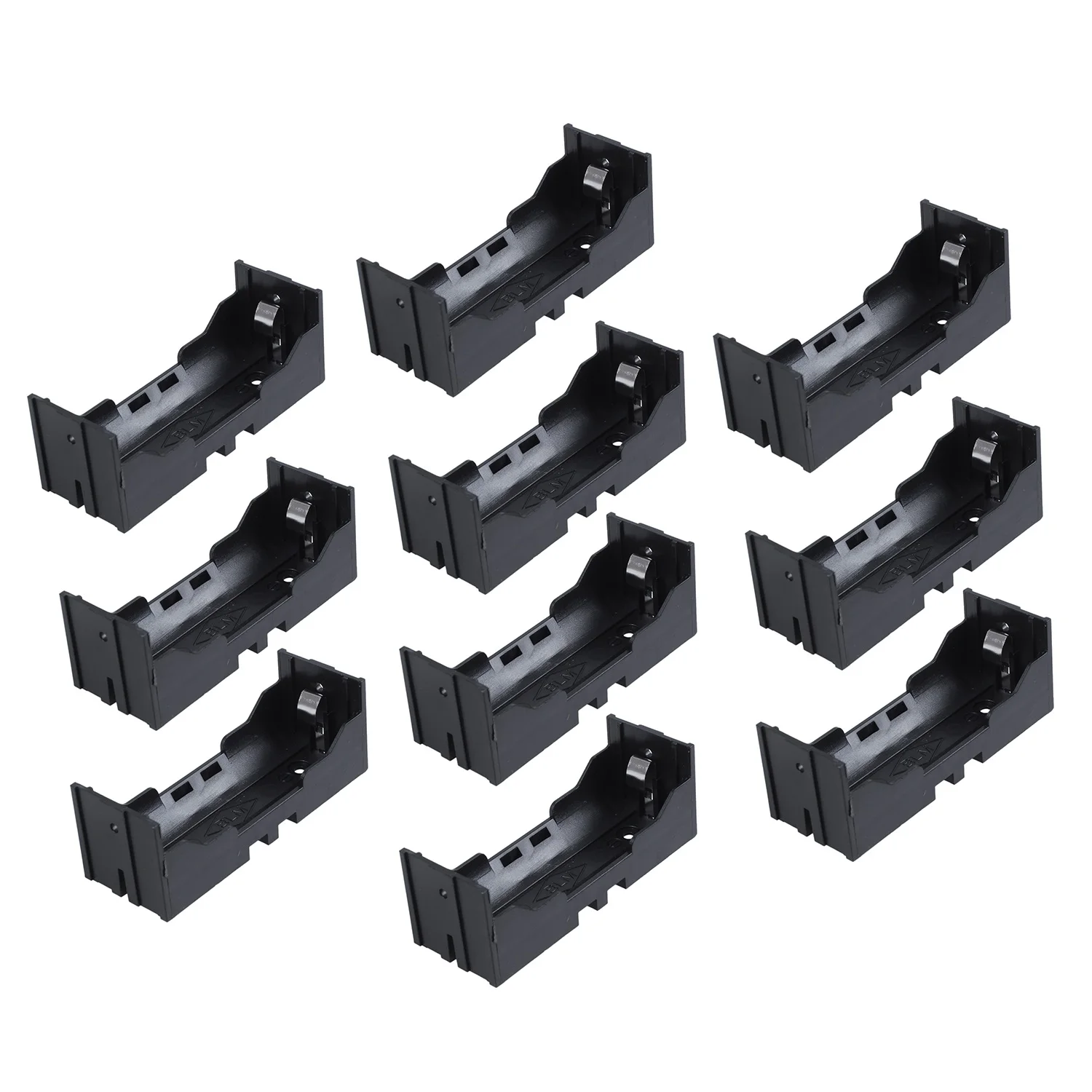 AU69_Plastic Single 26650 Battery Holder Case Storage Box 10Pcs Black