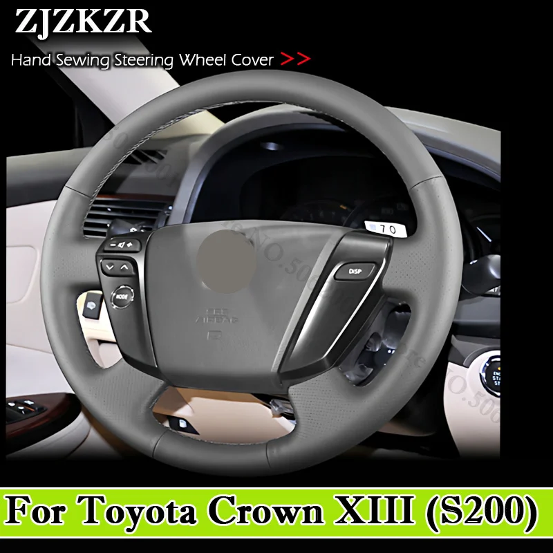 For Toyota Crown S200 2008 -2012 DIY Custom Microfiber Leather Hand-sewing Alip-resistant breathable Auto Interior Accessories