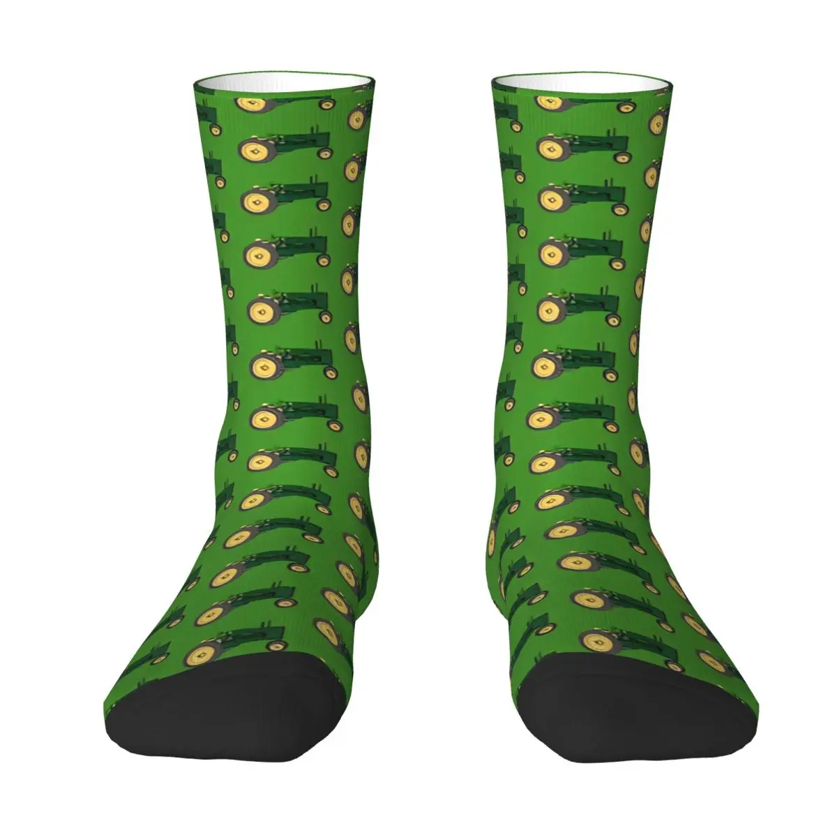 Farm Tractor Green Socks Winter Stockings Funny Couple Soft Breathable Socks Graphic Outdoor Sports Anti-Slip Socks