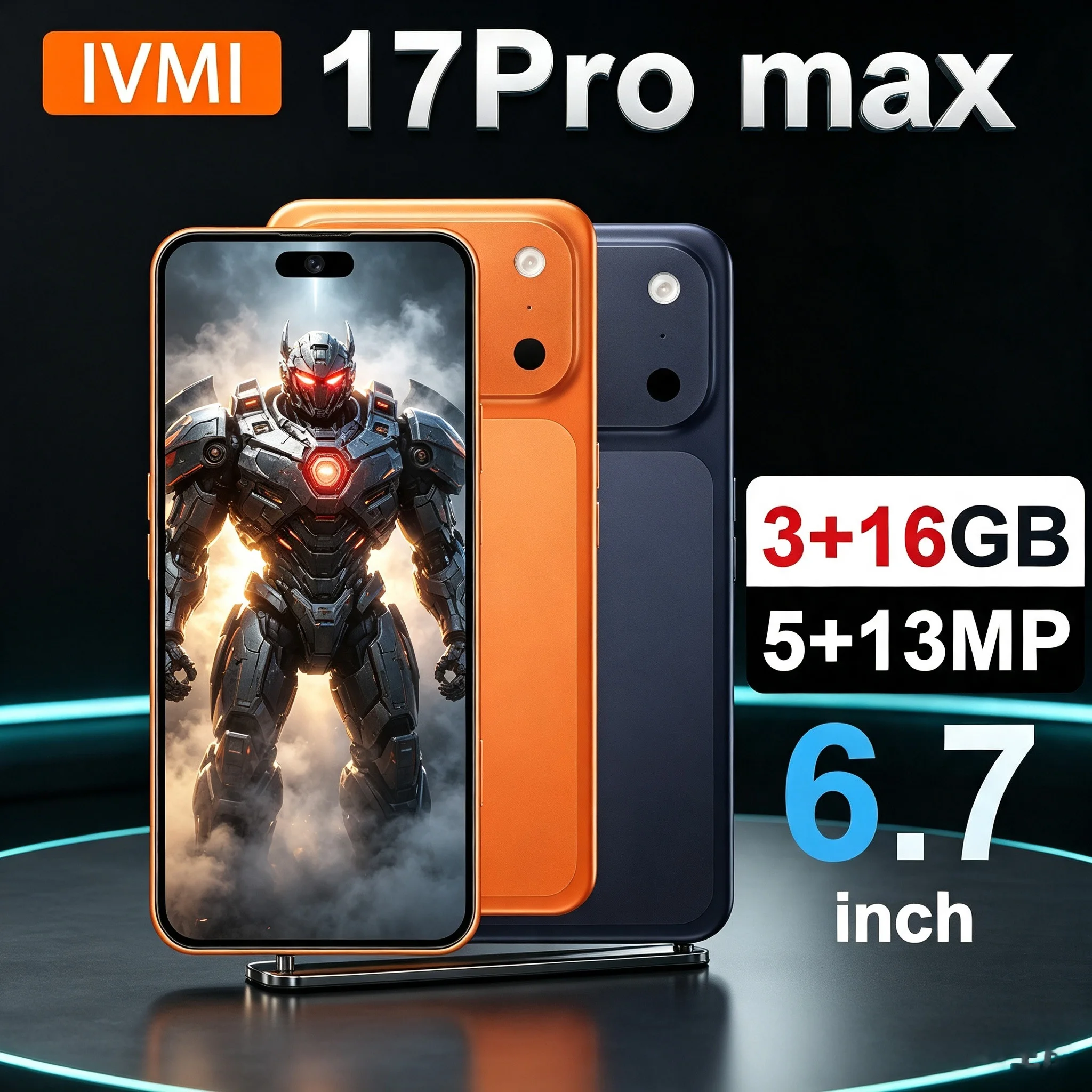 IVMI 17Pro Max Smartphones 3GB RAM 16GB ROM Android10.0 6.7