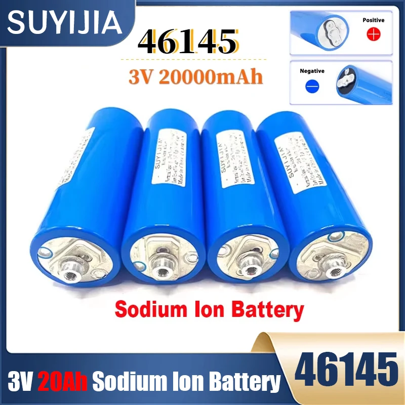 Novo 3v 20ah 46145 bateria de íon de sódio grau a células recarregáveis sib elétricas de sódio para armazenamento de energia diy scooter elétrico barco