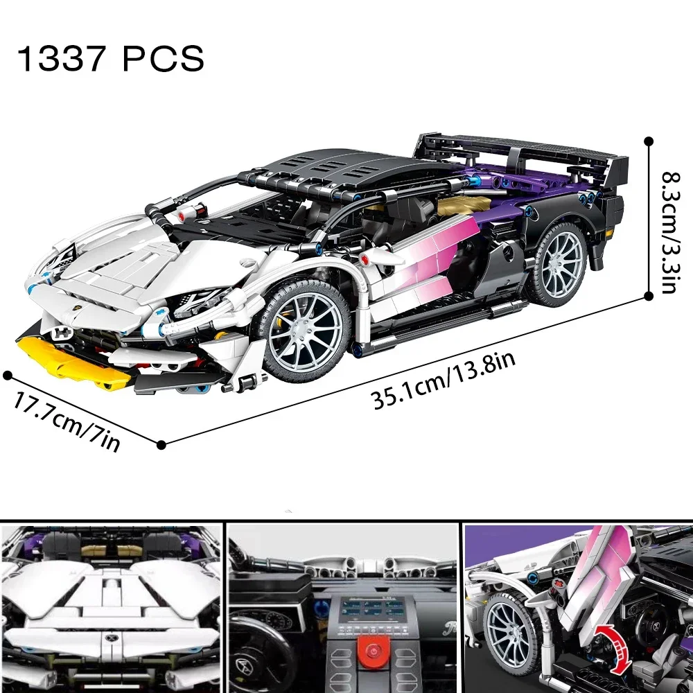 Technical 1:14 Racing Sport Car Model Building Blocks Bricks MOC City Vehicle Supercar Adult Toy For Boy Children Christmas Gift