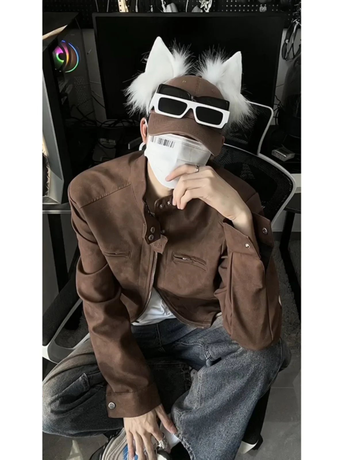 

Browan кожаный джемпер мужской весенне-осенний мотоциклетный жилет пилот на молнии обычная длина све повседневный свободный крой