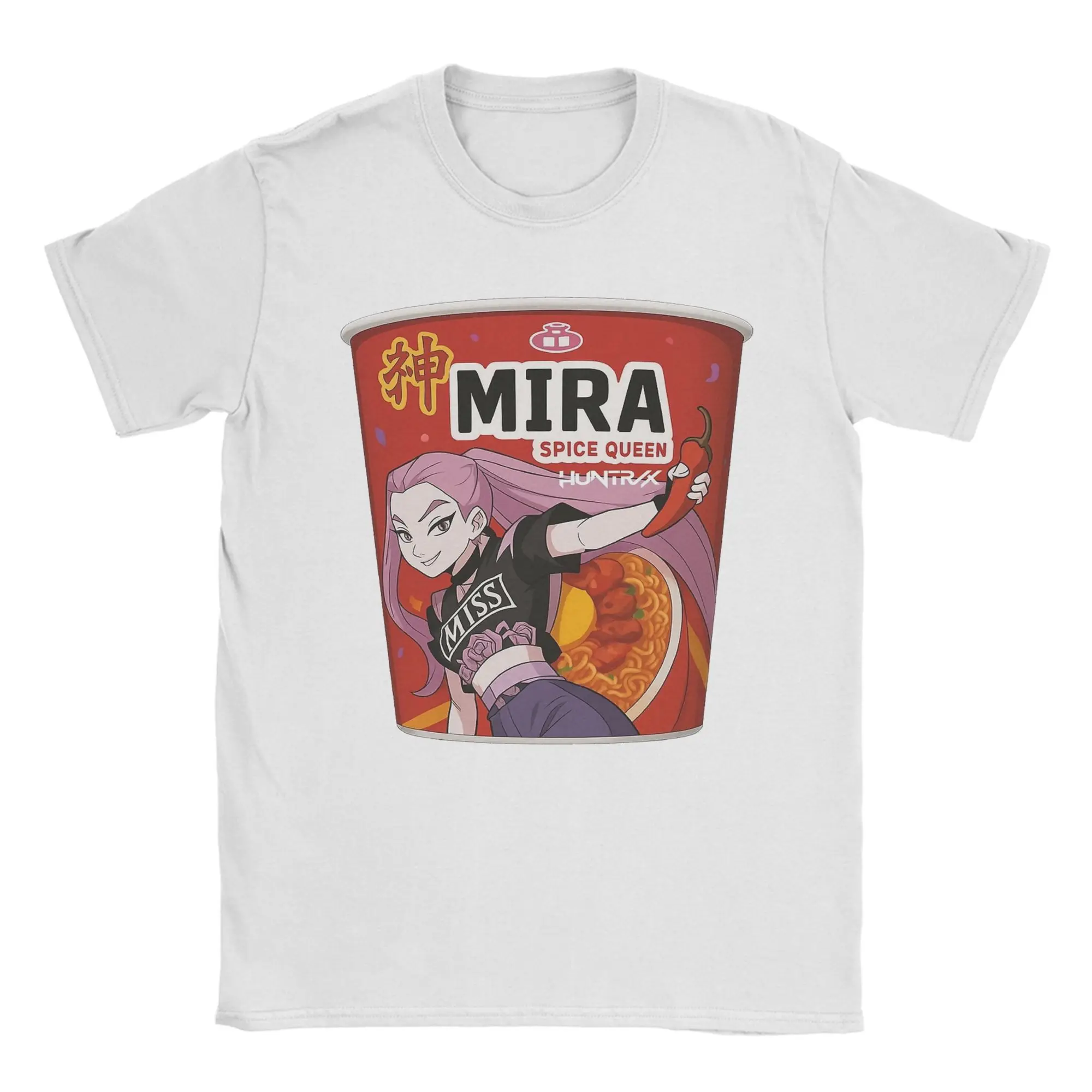 

Casual Mira ramen flavor Tshirt Men's Round Neck Short Sleeve Tops Shirts Kpop Demon Hunters Cotton Summer Tops
