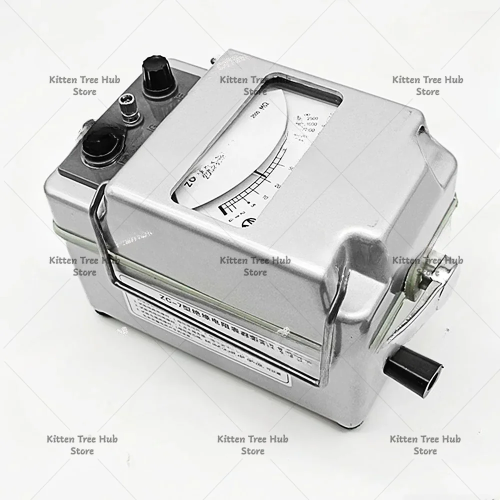 ZC-7 High Voltage Insulation Resistance Tester 1000V/2500V/5000V Hand Crank Megameter Electric Cable Transformer Megohmmeter
