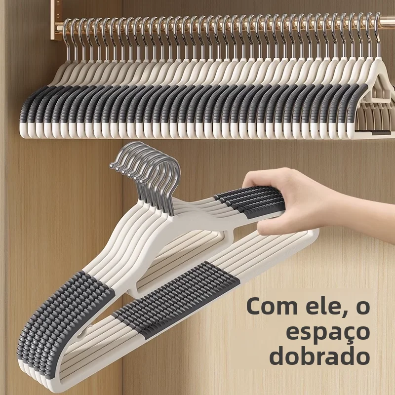 Cabide Reforçado para Uso Doméstico, Sem Marcas, com Ângulo no Ombro Antideslizante, para Secagem de Roupas, Tamanho Grande