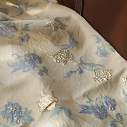 Embossed Silk Flower Jacquard Fabric Women's Dress Luggage Bag Decorative Sewing Fabric